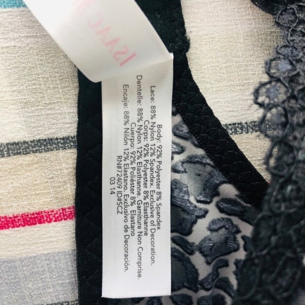 Isaac Mizrahi Balconette Push-Up Bra Animal Print Lace Trim Size 34C NWT - Picture 13 of 15